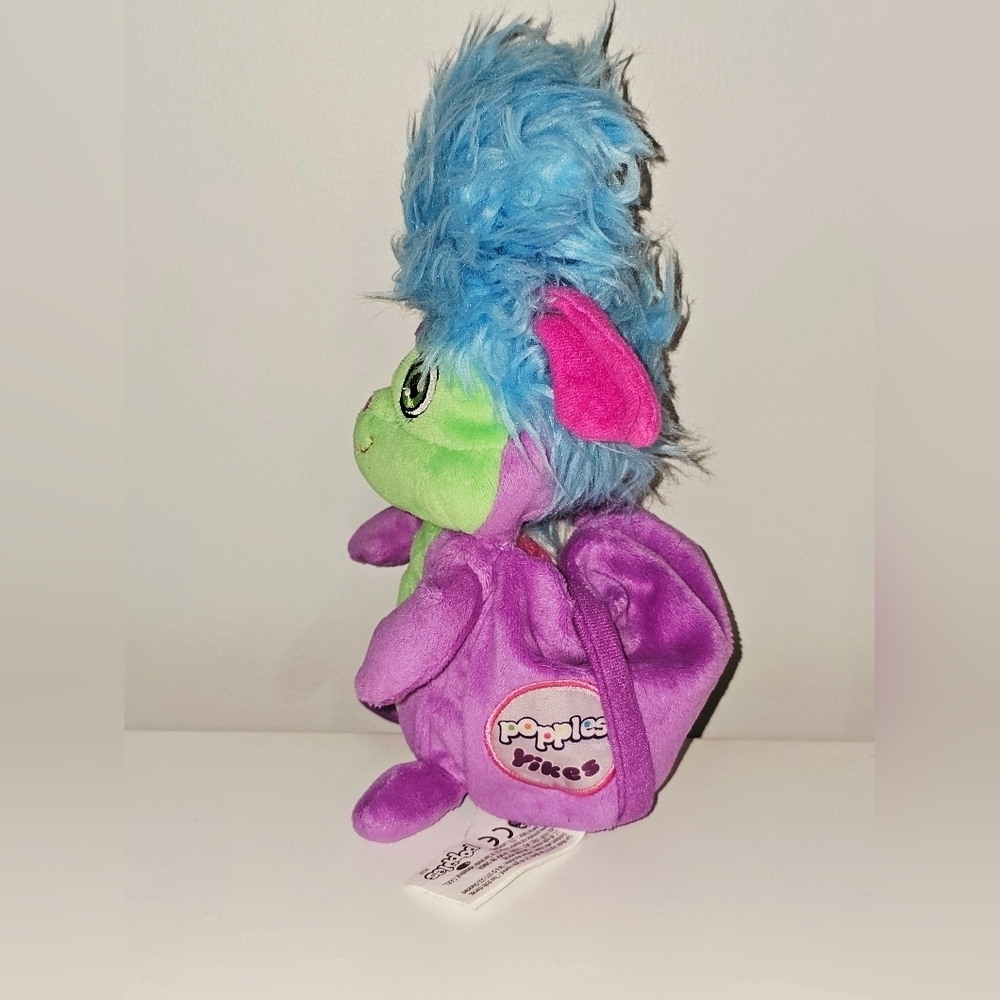 Popples Plush Yikes 9'' Netflix Doll Blue Purple Green Toy Spin Master Stuffed - Picture 2 of 4